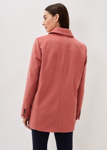 Phase Eight Amara Wool Coats Dark Coral Australia | UG7932546